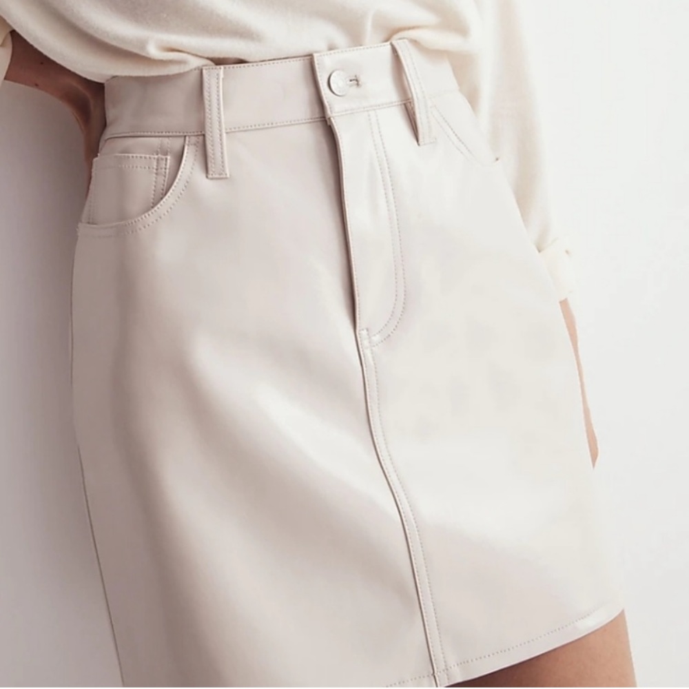 NWT Madewell Faux Leather Skirt